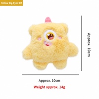 En stock, vente en gros, personnalisable : Jouet interactif pour chat en peluche douce, motif elfe aux grands yeux et herbe à chat, pour l'auto-amusement et le jeu amusant des chats