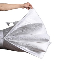Oreillers en duvet d'oie blanc naturel de grande taille pour dormir, en coton réglable, respirant et luxueux