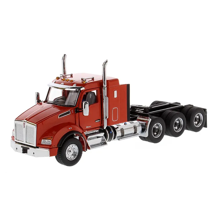 Dm 1/50 Schaal Gegoten Kenworth T880 Container Aanhangwagen Speelgoed Legering Vrachtwagen Model