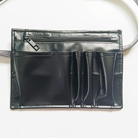 Tablier court de coiffeur en cuir écologique, durable et imperméable, avec poche zippée, couleur personnalisable