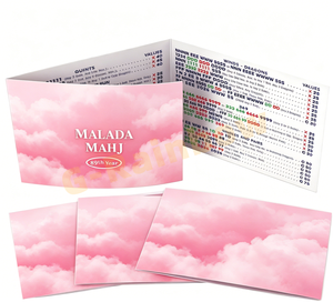 Cartes de règles de Mahjong OEM & ODM pour débutants, conception personnalisée, impression grand format 2026, roses - Product Image 1