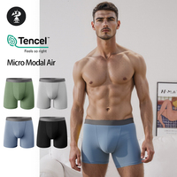 Caleçon long pour homme en micro modal avec ceinture élastique, logo personnalisé ou sans logo, marque laserée