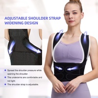 Vente flash : Correcteur de posture et soutien lombaire Huiling, taille unique, réglable, bretelles claviculaires avant, 100% coton