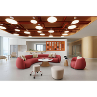 Canapé de bureau modulaire incurvé moderne, design Cashew, pour réception commerciale et bureau de direction