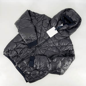 Giacca a sbuffo in cotone da uomo con stile ragno personalizzato cappotto imbottito a bolle invernali piumino da esterno in poliestere nero per uomo - Product Image 1