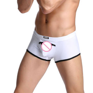 Transpirable Fly Open para la comodidad de la bolsa para la ropa interior de los hombres Pee con LOGOTIPO personalizado en la cintura - Product Image 5