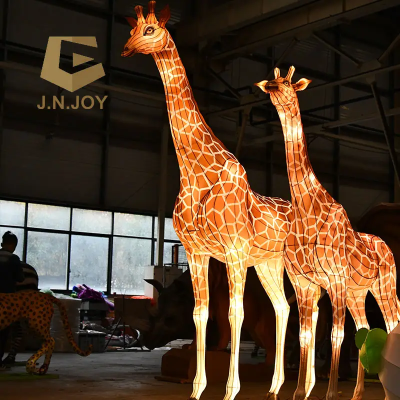 JNZ2238 aydınlatma gösterisi özelleştirilmiş el yapımı festivali fener tema parkı konu hayvan fenerler