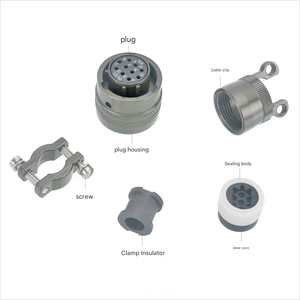 Conector Circular de Aleación de Aluminio <span class=keywords><strong>MIL</strong></span> 26482 para Aviación, 4-10P, 8 Pines, Macho y Hembra, Impermeable IP67/IP68, 850V, Contactos de Aleación de Cobre - Product Image 2