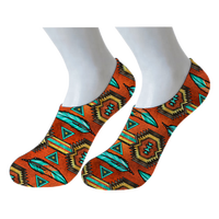 Kaos Kaki Wanita Gaya Barat Motif Sapi Aztec Desain Khusus Gaya Amerika