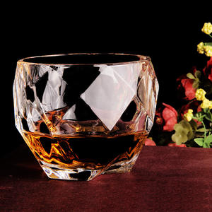<span class=keywords><strong>Verre</strong></span> à whisky réutilisable éco-responsable à coupe diamantée, style vintage, fond épais, en cristal, personnalisable, pour bar, bière, cocktail, 350 ml - Product Image 5