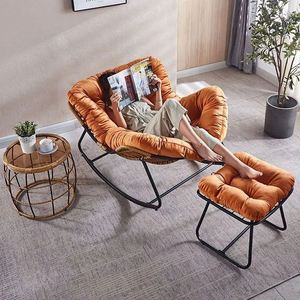 Sillón Mecedor Nórdico para Balcón, Sillón Individual para <span class=keywords><strong>Siesta</strong></span> y Relajación - Product Image 3