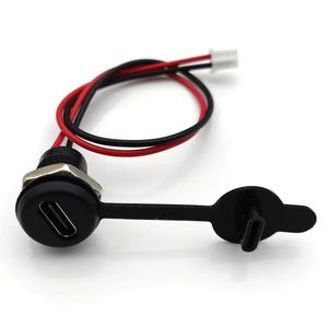 Conector tipo C a prueba de agua con PH 2,0, montaje en Panel de bloqueo de tuerca, hembra, impermeable, PD, puerto de carga rápida con cable - Product Image 3