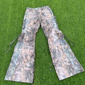 <b>Factory</b> Custom Full Digital Print Street Style Multiple Pockets Cargo Flared Sweatpants - Product Image 5