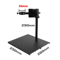 Mikroskop monokuler Digital kamera 4K 60MP, lampu cincin dasar tengah lensa 180X, identifikasi koin perbaikan solder elektronik