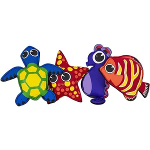 潜水材料浮动彩色玩具4件套儿童沐浴游泳