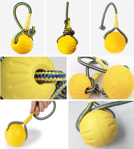 Juguetes Interactivos para Perros, Correa Resistente con Bola <span class=keywords><strong>de</strong></span> EVA, Juguetes para Masticar con Cuerda, para Perros Mordedores Agresivos - Product Image 4