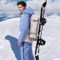 Sac à dos de voyage pour chaussures de ski, 50L, imperméable, écologique, durable, portable, avec fermeture éclair et poche, logo personnalisé