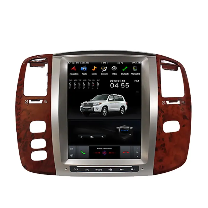 Top Fashion 12.1 pouces Android 9 GPS Navigation Auto Radio voiture pour TOYOTA LAND CRUISER 100 2002-2007 /LEXUS LX470 2003-2007