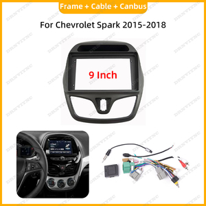 Kit Especial de Panel de <span class=keywords><strong>Radio</strong></span> Estéreo para Auto Android de 9'' con Marco de 2 Din, Cable CANBUS para Chevrolet Spark Beat - Product Image 4