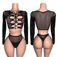 ELITES Vente en gros Nouveaux styles de tenues sexy en résille personnalisées pour strip-teaseuses