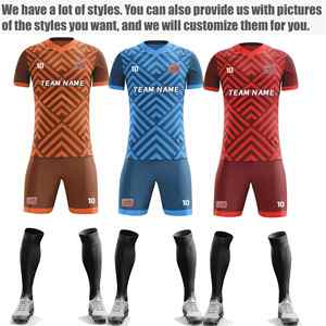 2024-2025 оранжевая черная тренировочная форма Детская Футбольная Футболка мужская уличная одежда комплект из Джерси для футбольной команды оранжевая черная одежда - Product Image 2