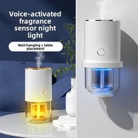 Diffuseur d'aromathérapie avec veilleuse, pulvérisateur de parfum automatique avec minuterie, USB/à piles, silencieux, pour la maison et la salle de bain, désodorisant