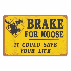 Moose kim loại tin dấu hiệu nhà để xe tường trang trí cổ điển kim loại Poster xe xe máy công cụ điện retro kim loại dán dấu hiệu ngoài trời - Product Image 2