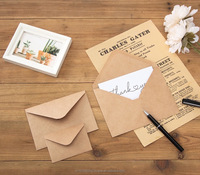 Enveloppes en papier kraft brun autocollantes en gros, style rétro occidental, enveloppes vierges pour cartes faites à la main