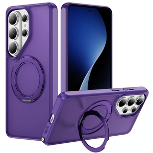 Coque de téléphone magnétique avec support de charge sans fil et anneau en fer 360° Macaron pour Samsung <span class=keywords><strong>Galaxy</strong></span> S26 Ultra S25 Plus - Product Image 1