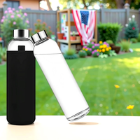 Bouteille d'eau en verre Xlin 1000 ml/33 oz sans BPA, anti-fuite, en borosilicate, compatible lave-vaisselle, design moderne, pour la maison, les voyages et le sport