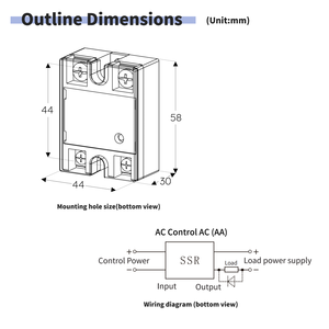 <span class=keywords><strong>Relay</strong></span> <span class=keywords><strong>Solid</strong></span> <span class=keywords><strong>State</strong></span> <span class=keywords><strong>40AA</strong></span> Din Rail AC AC 1 Fasa <span class=keywords><strong>SSR</strong></span> <span class=keywords><strong>Relay</strong></span> Daya Tinggi Ukuran Mini untuk Fungsi Saklar Tertutup 40A - Product Image 6