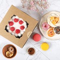 Boîte d'emballage de gâteau avec logo personnalisé Boîte à gâteau avec fenêtre transparente pour fête d'anniversaire et activités