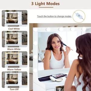 Fabriek Directe Verkoop Ijdelheid Tafel Met 3 Lichtmodi, Eenvoudige Installatie - Product Image 5