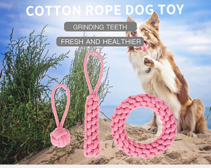 Commercio all'ingrosso Corda di Cotone Giocattoli di Masticazione Del Cane Denti Puliti Durevole Giocattoli Del Cane - Product Image 3