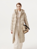 Doudoune longue d'hiver ultra légère et chaude pour femme, manteau décontracté, doudoune matelassée grande taille à capuche pour femme
