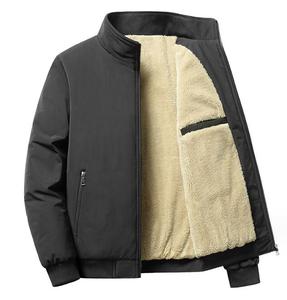 Chaqueta sólida a prueba de viento para hombre, abrigo cálido de invierno para hombre, ropa de gran tamaño de piel gruesa - Product Image 5