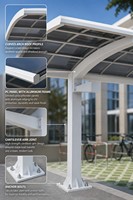 Conception Cantilever peu encombrante, colonnes unilatérales, cadre en alliage d'aluminium, durable, gain de place, accès facile aux vélos