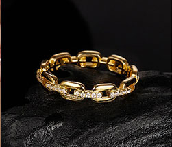 Anillo de Plata de Ley Sólida S925 con Cadena y Moissanita Fina, Diseño de Lujo 2026 Cold Wind, Apilable, para Mujer, Anillo para el Dedo Índice - Product Image 6