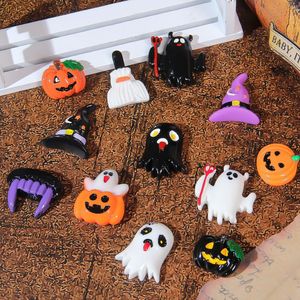 Mini Zucca <span class=keywords><strong>Diavolo</strong></span> di Halloween per Bambini, Accessori in Resina Dipinti con Colla Crema per Decorazione di Cover per Telefono, Copricapo e Fermagli per Capelli - Product Image 5