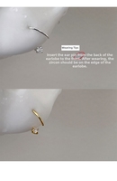 Pendientes de Latón Chapados en Oro de 18K para Hombre y Mujer, Joyería Minimalista Unisex de Moda, Venta al por Mayor de Pendientes