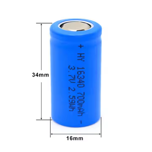 <span class=keywords><strong>Prix</strong></span> usine 16340 3.7V 700mAh Rechargeable Lithium Ion Petites cellules de batterie d'instruments intelligents cylindriques - Product Image 2