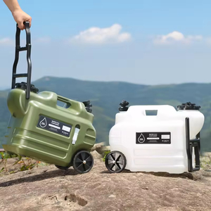 Tanque de Agua de 28L de Material PE para Exteriores con Ruedas y Grifo, Apto para Acampar en Coche, Barbacoa y Almacenamiento de Agua - Product Image 3