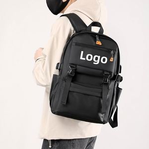 Custom Logo <b>Large</b> Capacity Travel Bag Fashionable Business Casual Travelling Laptop <b>Backpack</b> with USB Charging Port - Product Image 2