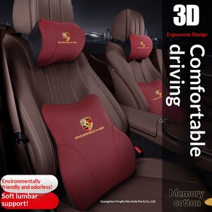 Cuscino Poggiatesta in Pelle per <span class=keywords><strong>Auto</strong></span> con Supporto Lombare in Memory Foam e Supporto per Colonna Cervicale, Vendita Diretta dalla Fabbrica - Product Image 1