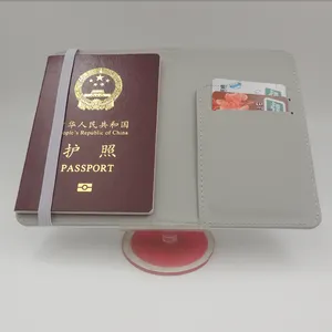 Hot sale sublimation blank PU leather passport holder cover Heat transfer Printing card holder covers