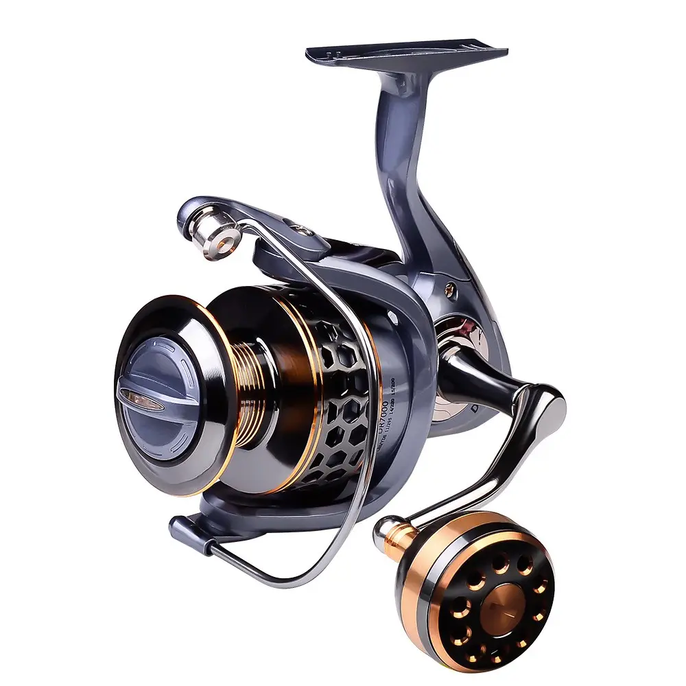 Hot Sale 2000-7000 series High Quality Metal Spool Fishing Spinning Reel Long-distance Stainless Steel Handle Line