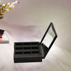 Контейнер для румян на щеку, коробка для пудры с логотипом, черная палитра теней для век, прочная пластиковая коробка - Product Image 2