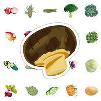 60 Uds. Hoja de pegatinas de verduras de dibujos animados promoción personalizada vinilo impermeable Graffiti brócoli pegatinas diario álbum de recortes para niños
