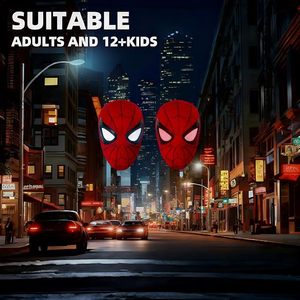 Máscara de Spider-Man con Luces LED y Ojos Móviles, Control Remoto, Disfraz de Máscara para Juego de Rol de <span class=keywords><strong>Halloween</strong></span> para Adolescentes y Adultos - Product Image 6