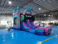 Château gonflable commercial à thème manette de jeu avec toboggan, château gonflable pour location de fêtes d'enfants